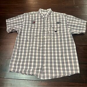 University of South Carolina Columbia Men's Plaid Short Sleeve Shirt XL